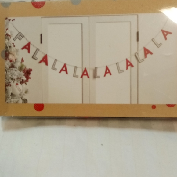 Macy's "FA LA LA LA" Holiday Lane 6' Fabric Christmas Garland NIB - Picture 3 of 5